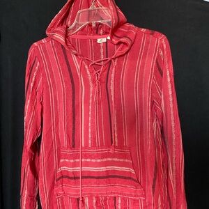 Lagaci Hooded Top with Stripes